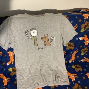 Cute dog and boy shirt
